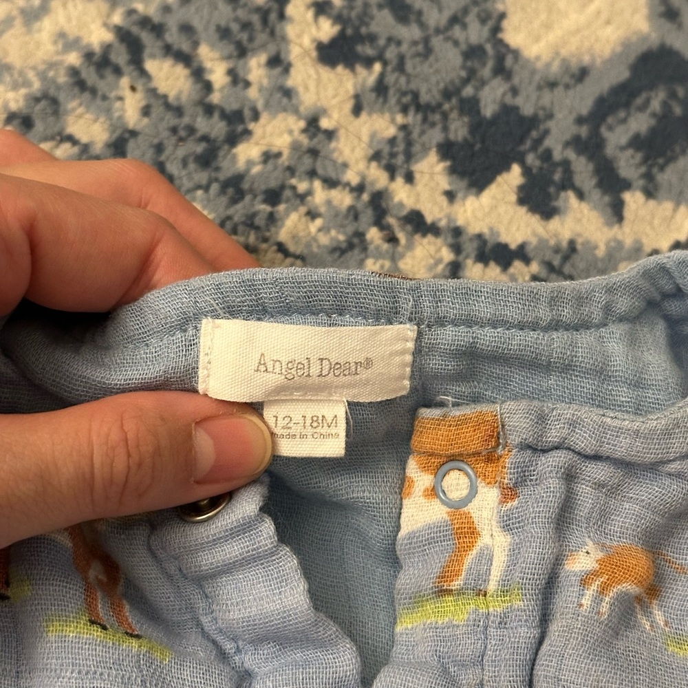 Angel Dear Cotton Sleeveless Romper - Longhorn Cattle 12-18 months - Picture 3 of 4